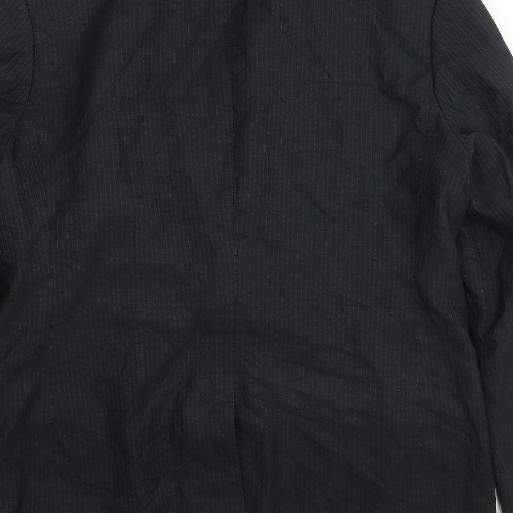 Sand Mens Black Striped Cotton Jacket Suit Jacket Size 44 Regular