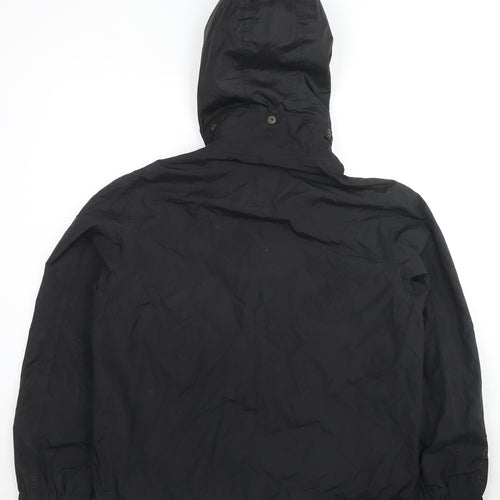 Timberland Mens Black Rain Coat Coat Size L Zip
