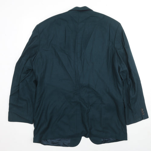 St Michael Mens Blue Wool Jacket Suit Jacket Size 44 Regular