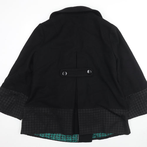 Betty Jackson Womens Black Jacket Coatigan Size 18 Button