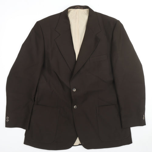 C&A Mens Brown Polyester Jacket Suit Jacket Size 44 Regular