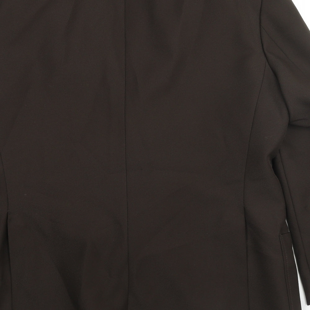 C&A Mens Brown Polyester Jacket Suit Jacket Size 44 Regular