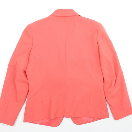 Essential Womens Pink Jacket Blazer Size 14 Button