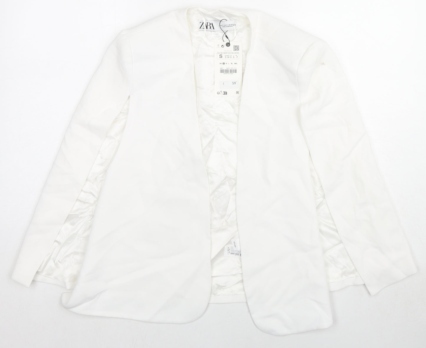 Zara Womens White Jacket Blazer Size M