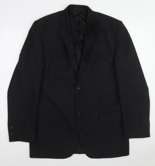 Fable Mens Black Polyester Jacket Suit Jacket Size 42 Regular