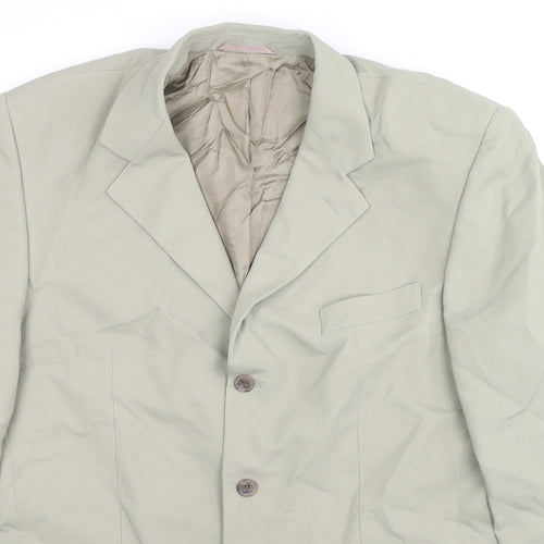 Jonathan Adams Mens Beige Polyester Jacket Suit Jacket Size 42 Regular