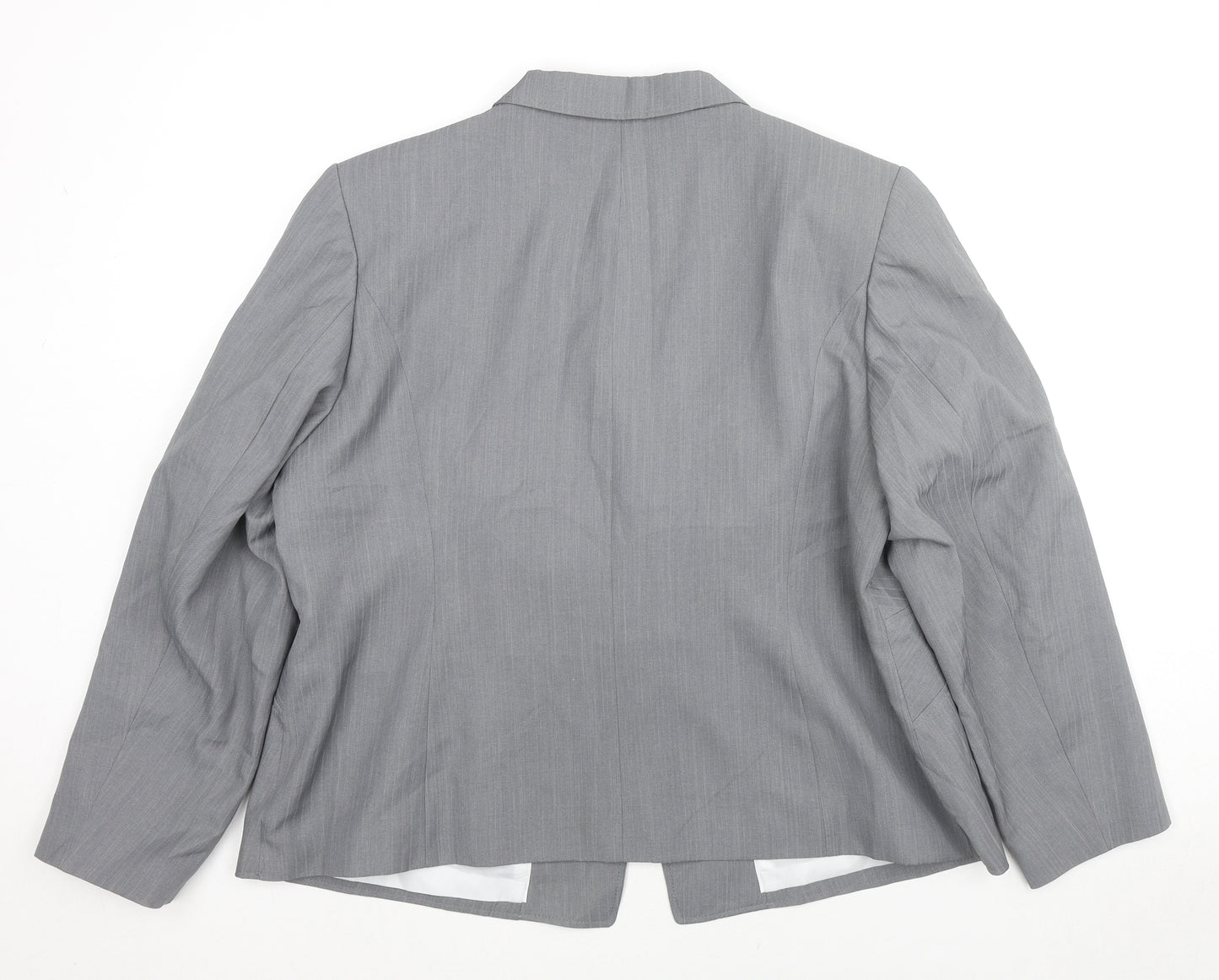 Marks and Spencer Womens Grey Jacket Blazer Size 22 Button