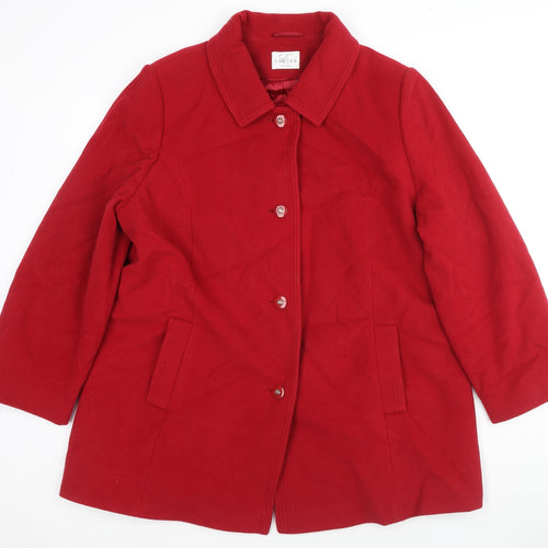 Eastex Womens Red Jacket Size 18 Button