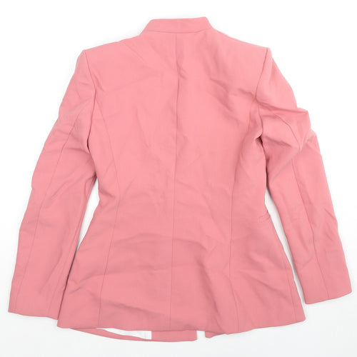 Zara Womens Pink Jacket Blazer Size S Buckle