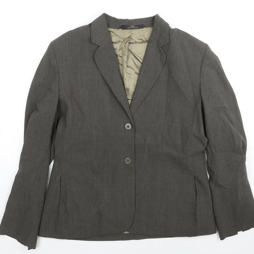 St Michael Womens Grey Wool Jacket Suit Jacket Size 16
