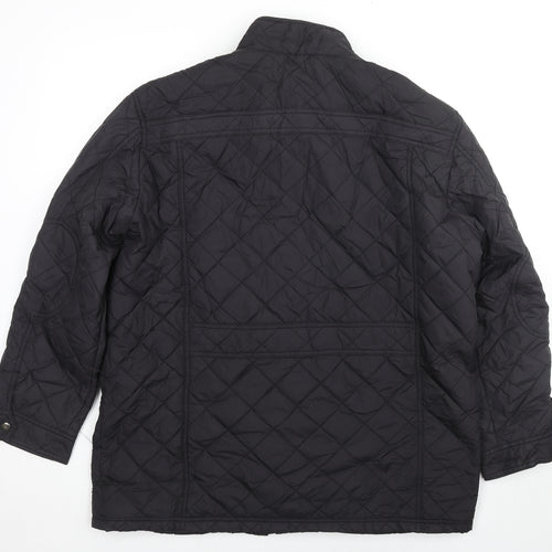 Thomas Nash Womens Black Quilted Jacket Size XL Zip