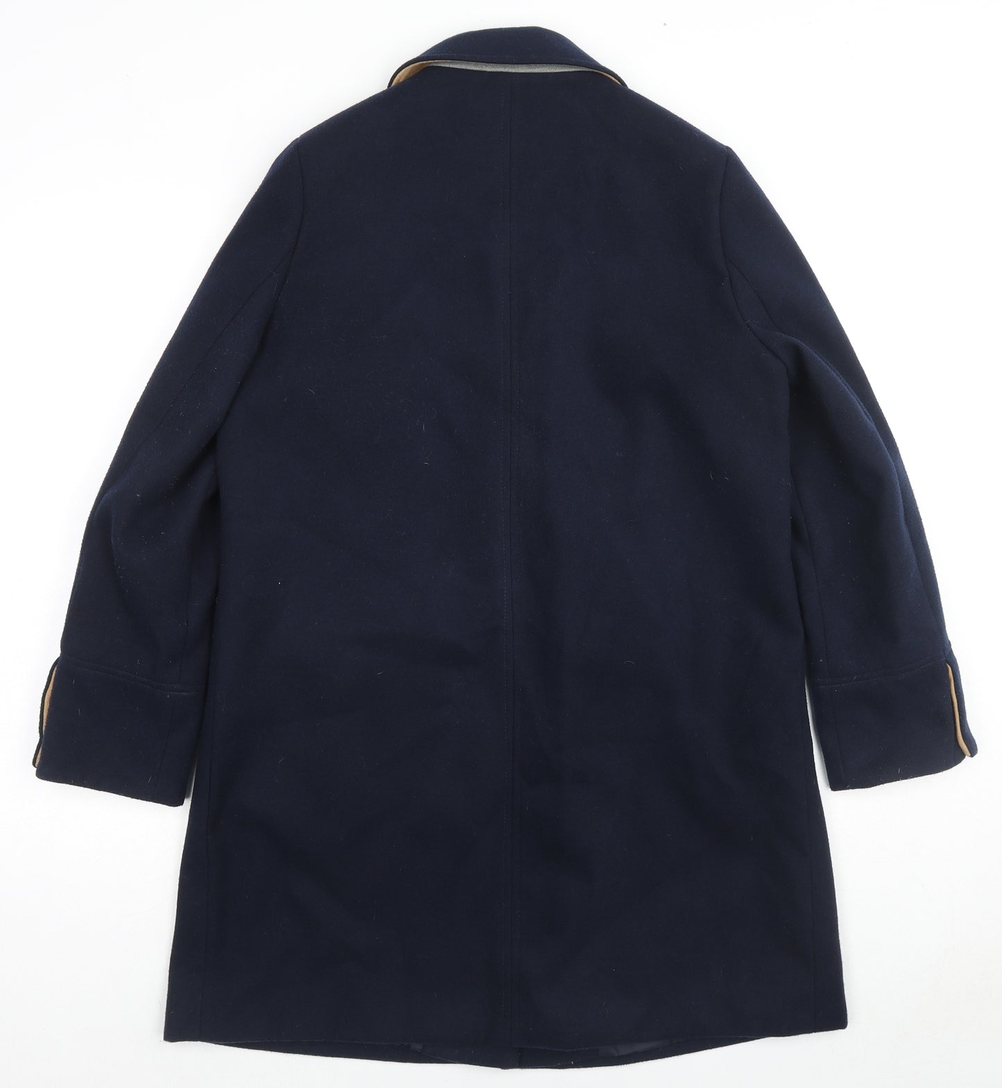 Topshop Womens Blue Overcoat Coat Size 12 Zip