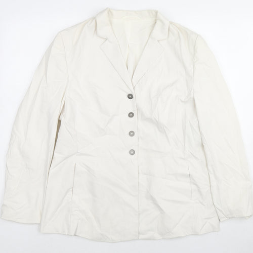 Gerry Weber Womens White Jacket Blazer Size 16 Button