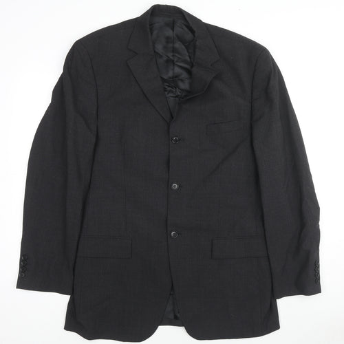 Blazer Mens Grey Wool Jacket Suit Jacket Size 42 Regular