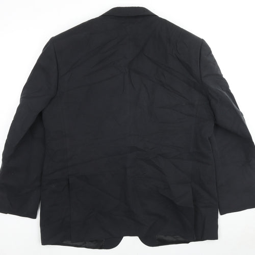 Marks and Spencer Mens Black Linen Jacket Suit Jacket Size 44 Regular