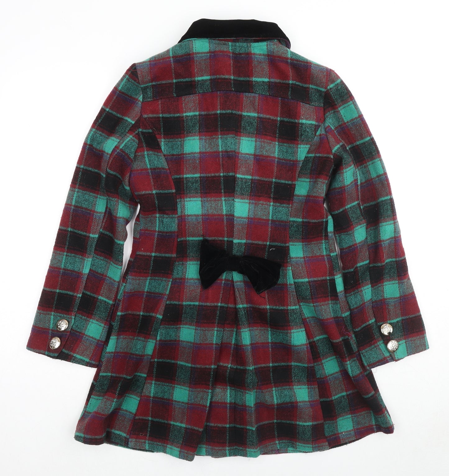 Sugarhill Womens Multicoloured Geometric Overcoat Coat Size M Button