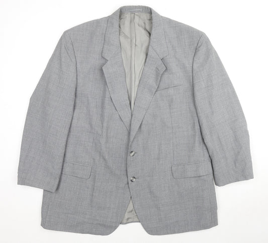 Varteks Mens Grey Polyester Jacket Suit Jacket Size 50 Regular