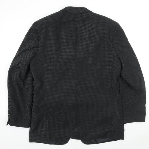 Douglas Mens Black Polyester Jacket Suit Jacket Size 40 Regular
