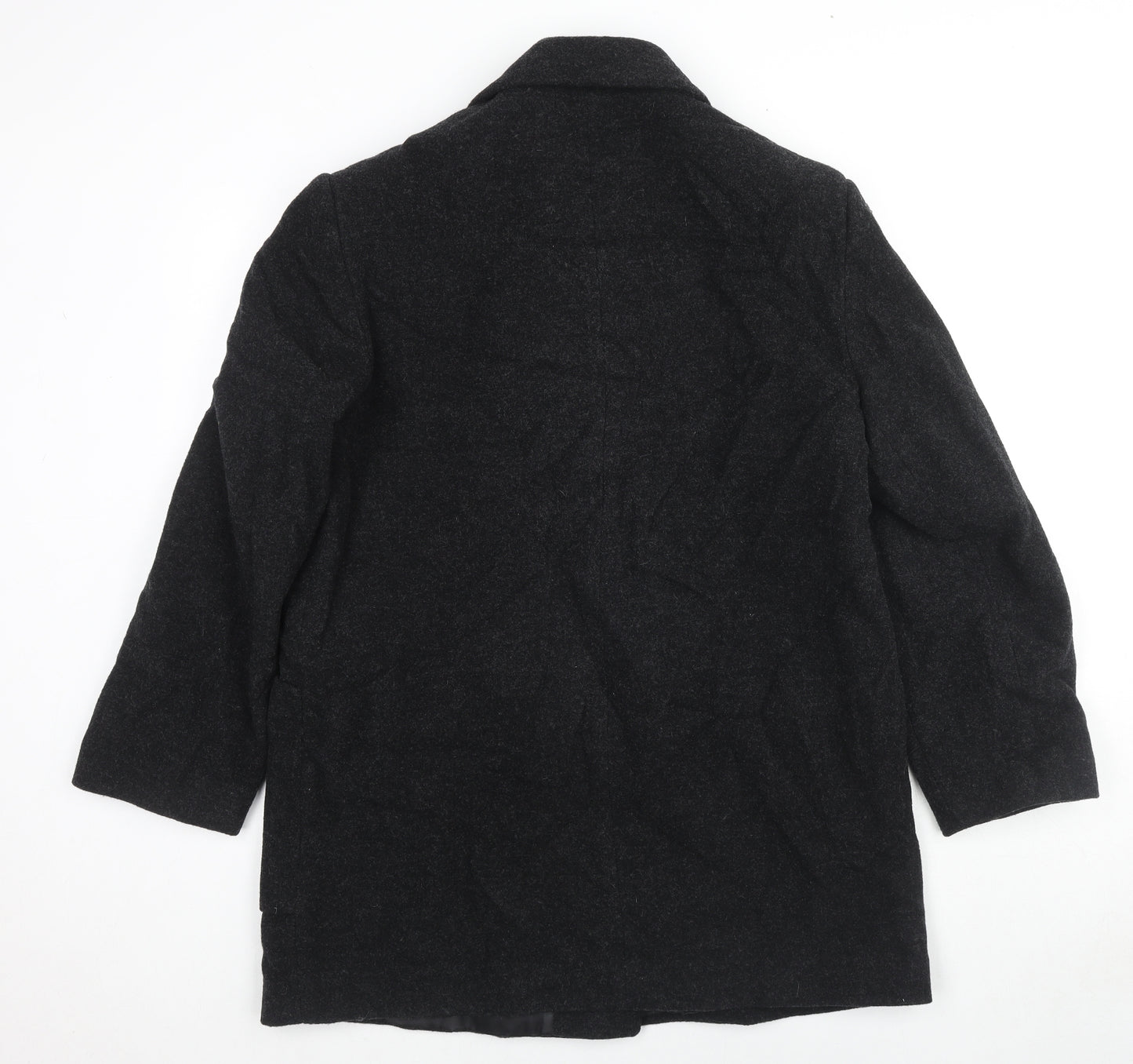 Astraka Womens Black Pea Coat Coat Size M Button