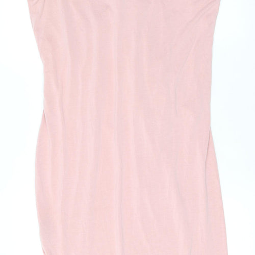 NEXT Womens Pink Modal A-Line Size 14 V-Neck Pullover