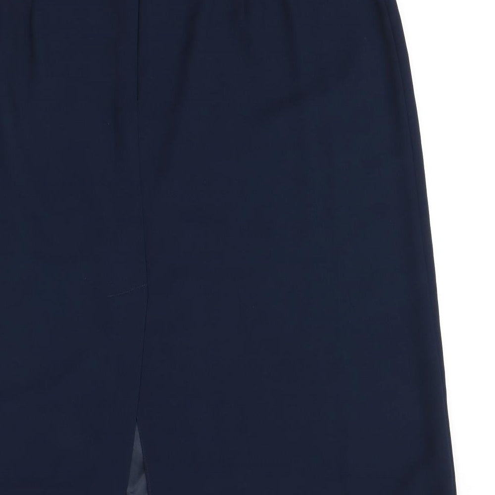 Roman Womens Blue Polyester Straight & Pencil Skirt Size 20 Zip