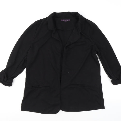 Olivia Sky Womens Black Jacket Blazer Size S