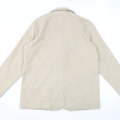 Monki Womens Beige Jacket Blazer Size M Button
