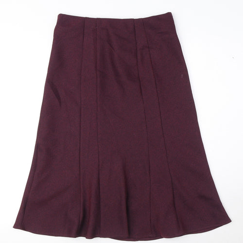 EWM Womens Purple Polyester A-Line Skirt Size 10