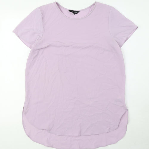 New Look Womens Purple Polyester Tunic T-Shirt Size 10 Round Neck
