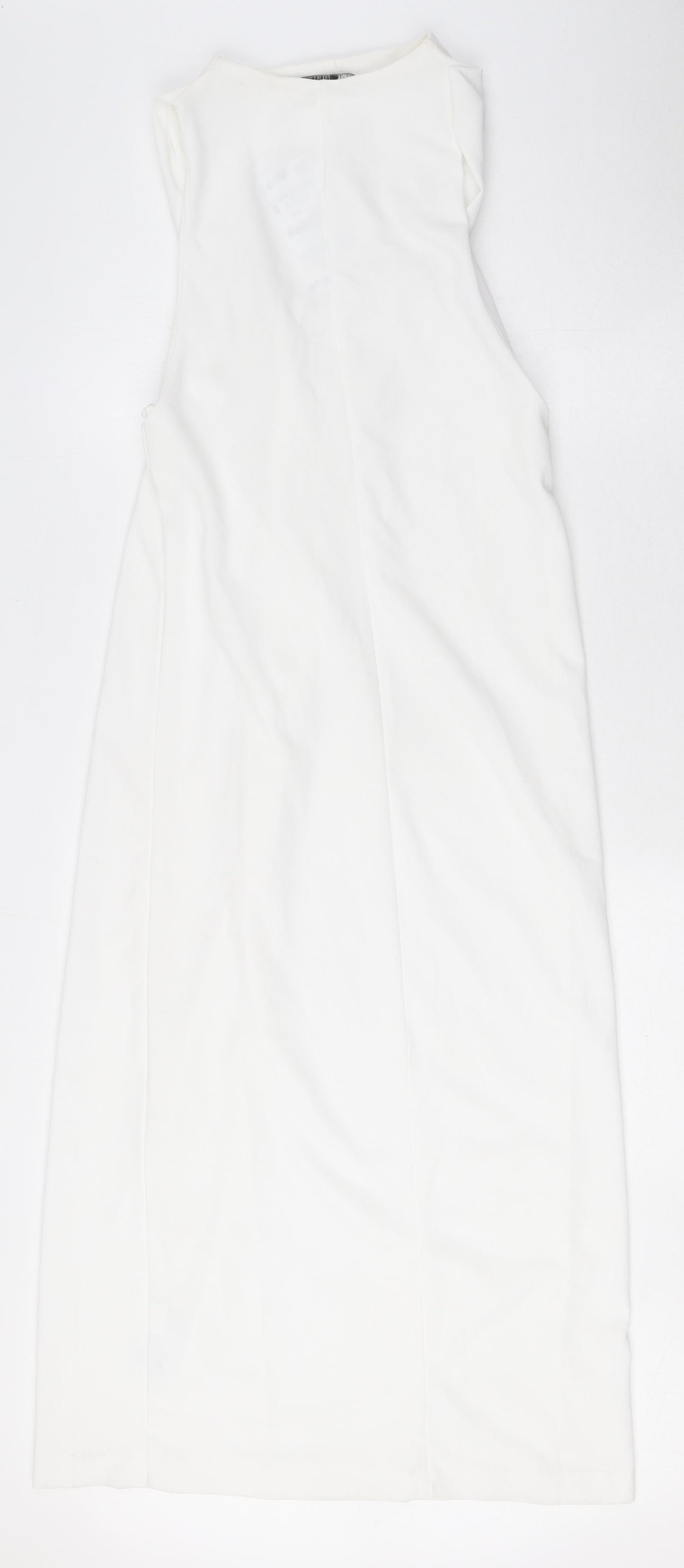 Zara Womens White Polyester Maxi Size S Off the Shoulder Pullover