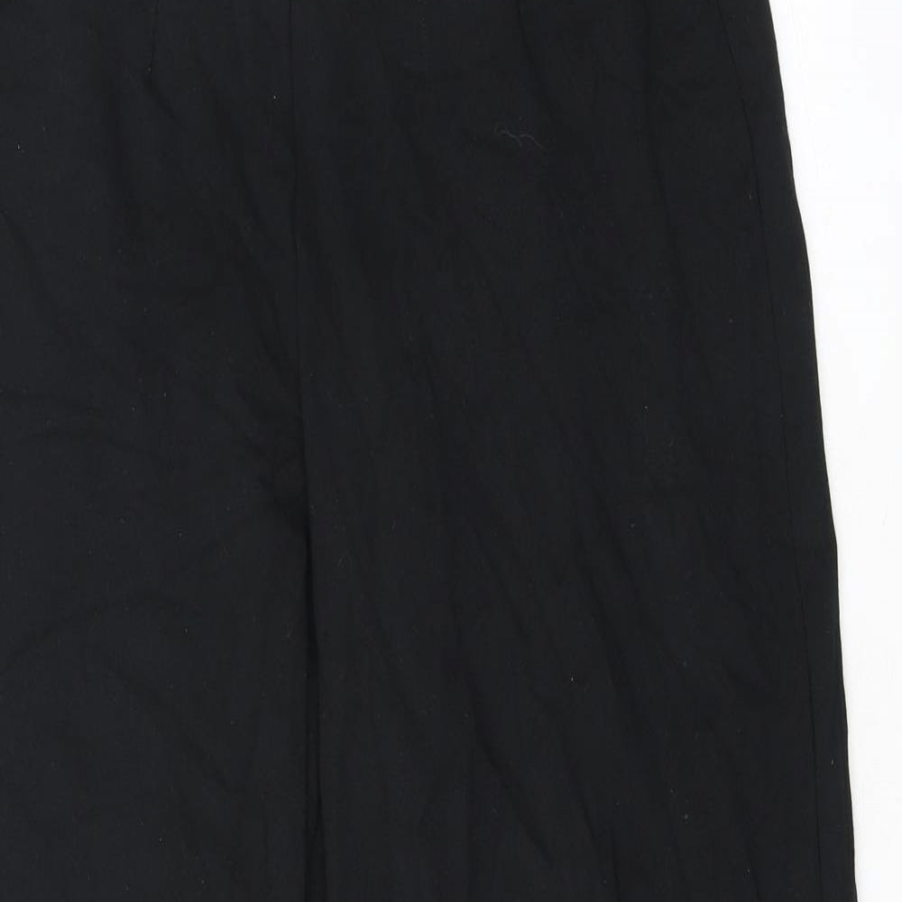 Marks and Spencer Womens Black Viscose Trousers Size 12 L28 in Regular