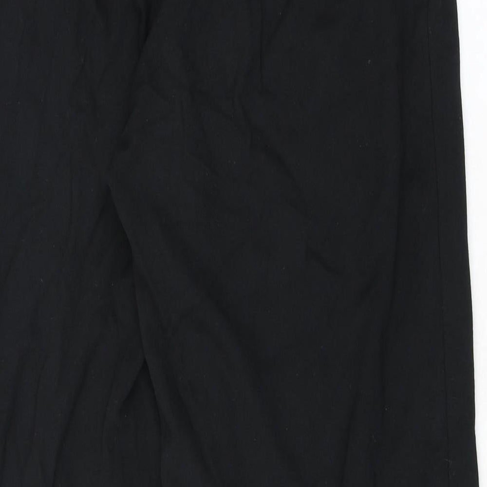 Marks and Spencer Womens Black Viscose Trousers Size 12 L28 in Regular