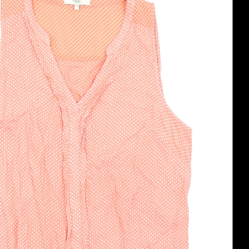 NEXT Womens Orange Polka Dot Polyester Camisole Blouse Size 18 V-Neck