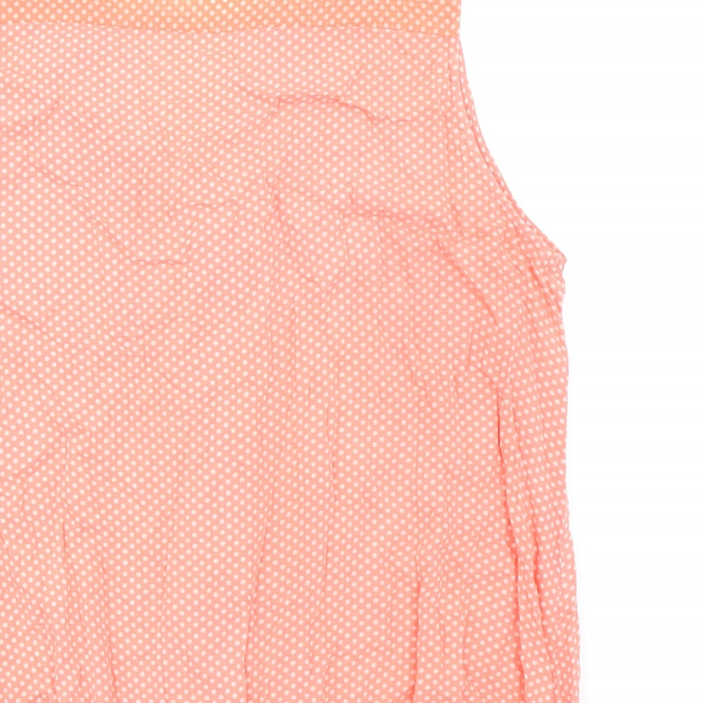 NEXT Womens Orange Polka Dot Polyester Camisole Blouse Size 18 V-Neck
