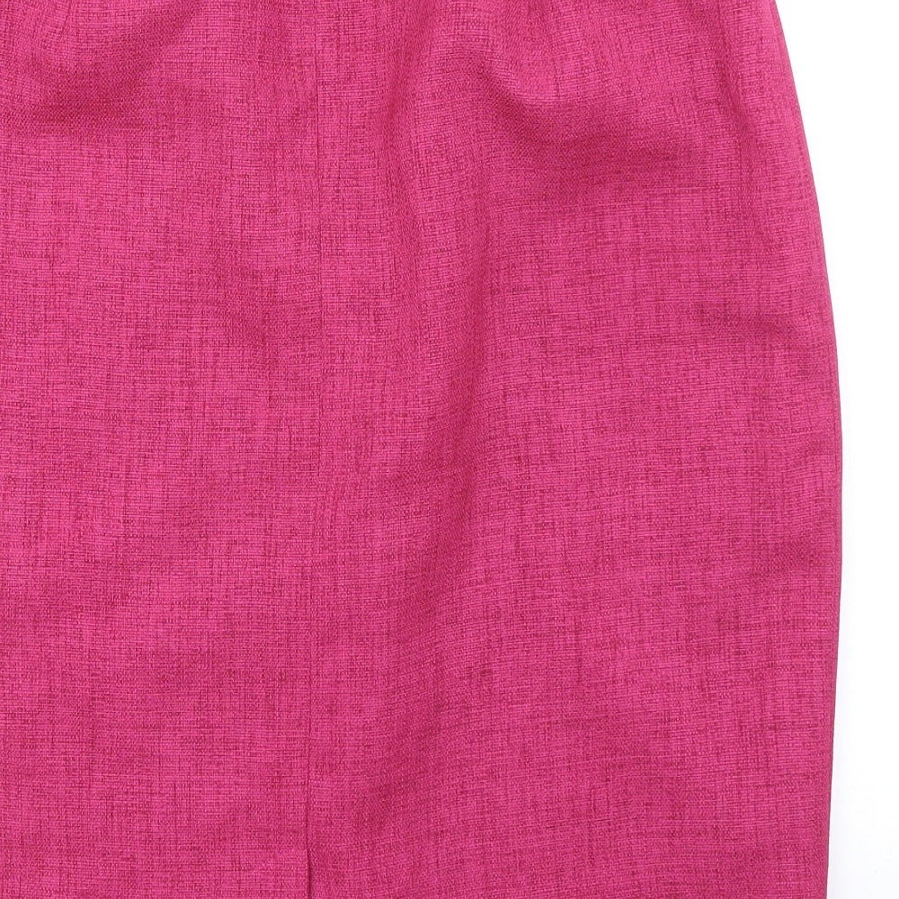 Eastex Womens Pink Polyester Straight & Pencil Skirt Size 16 Zip