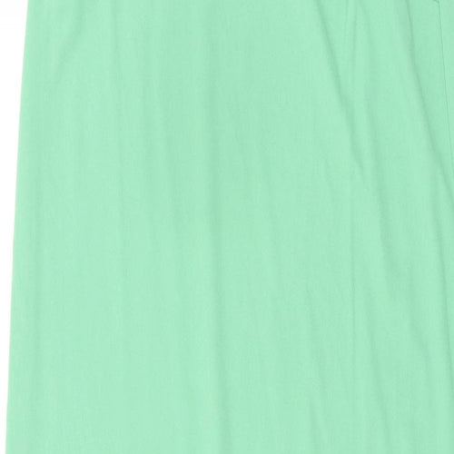 Marks and Spencer Womens Green Polyester Tank Dress Size 12 Square Neck Pullover