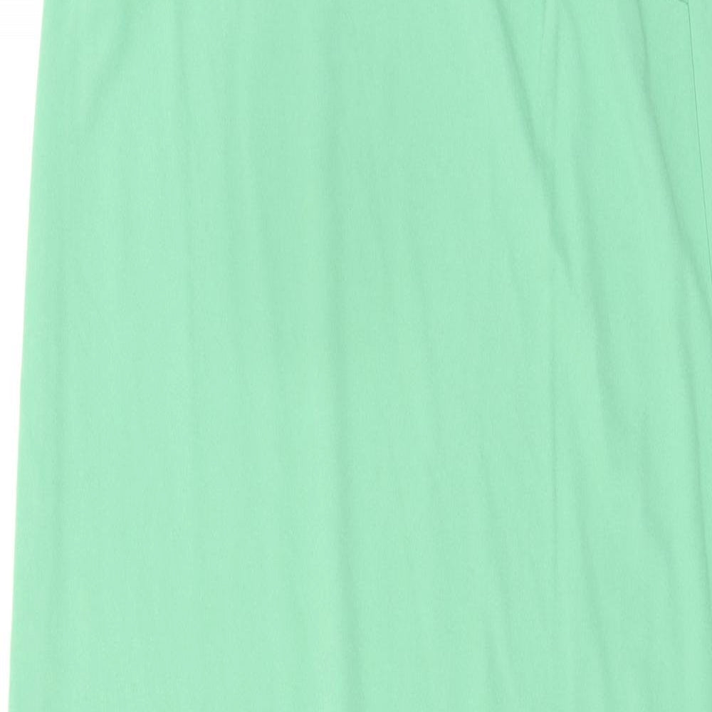 Marks and Spencer Womens Green Polyester Tank Dress Size 12 Square Neck Pullover