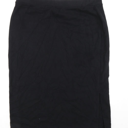 Marks and Spencer Womens Black Polyester Straight & Pencil Skirt Size 20