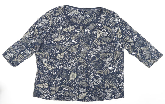 Maine Womens Multicoloured Polyester Basic T-Shirt Size 18 Round Neck