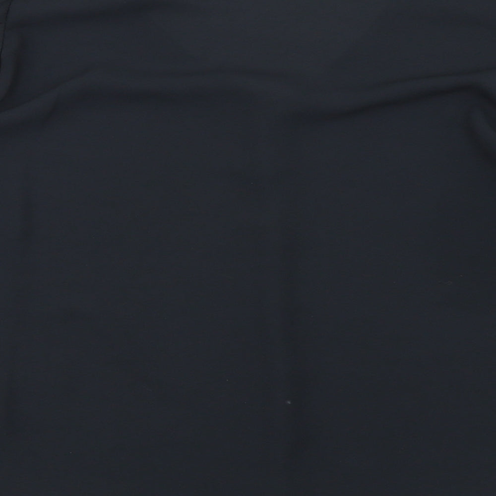 Marks and Spencer Womens Black Polyester Basic Blouse Size 8 V-Neck