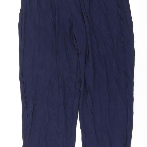 Marks and Spencer Womens Blue Viscose Harem Trousers Size 8 L29 in Regular