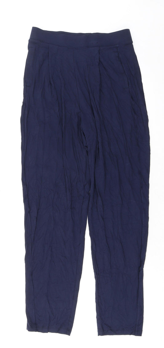 Marks and Spencer Womens Blue Viscose Harem Trousers Size 8 L29 in Regular