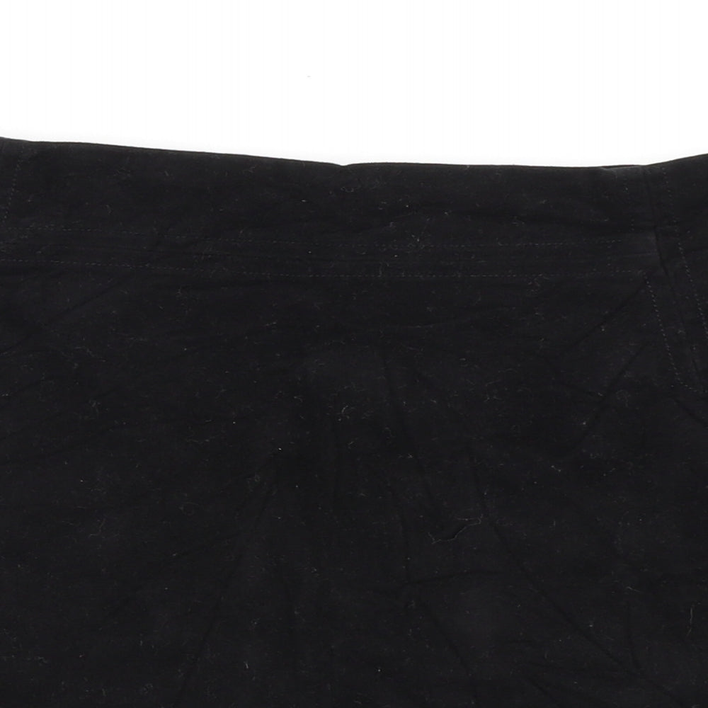 Ken Womens Black Polyester Mini Skirt Size 12 Zip