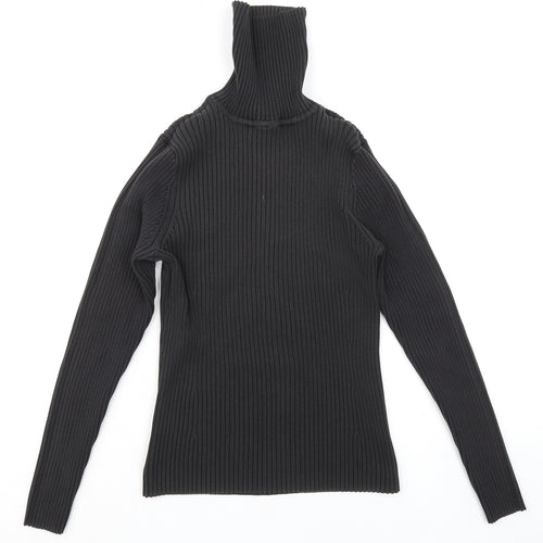 Gap Womens Black Roll Neck Polyester Pullover Jumper Size L