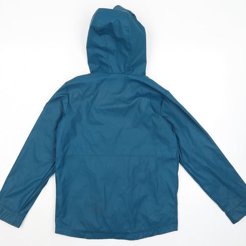 Michael Kors Womens Blue Windbreaker Jacket Size 10 Zip