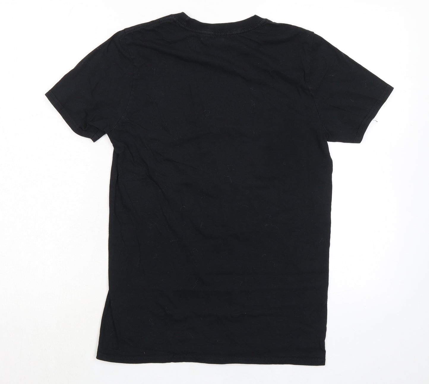 River Island Womens Black 100% Cotton Basic T-Shirt Size 8 Round Neck - After Dark