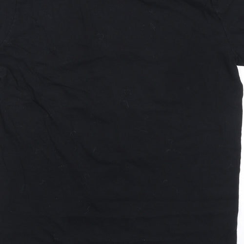 River Island Womens Black 100% Cotton Basic T-Shirt Size 8 Round Neck - After Dark