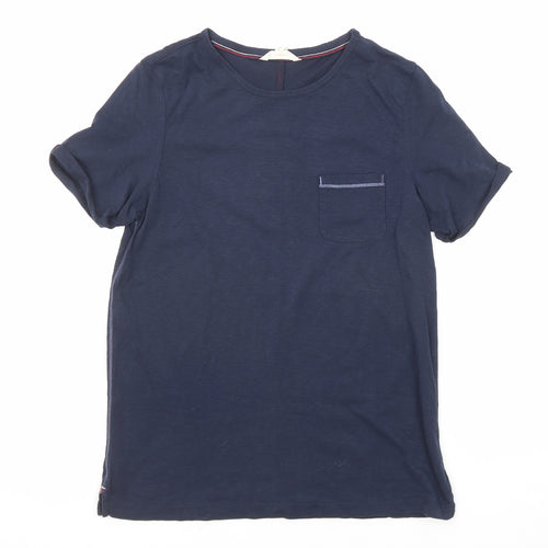 White Stuff Womens Blue Cotton Basic T-Shirt Size 8 Round Neck - Pocket