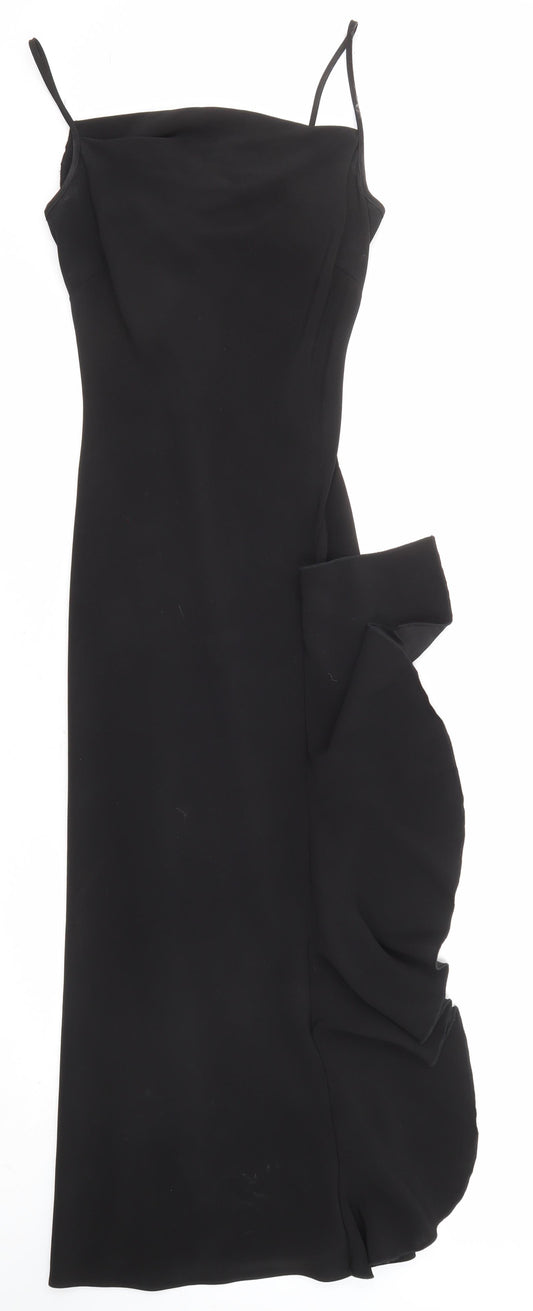 Debut Womens Black Polyester Pencil Dress Size 8 Cowl Neck Pullover