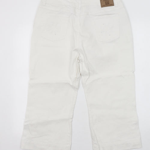 Stephen Womens White Cotton Cropped Jeans Size 30 in Regular Zip
